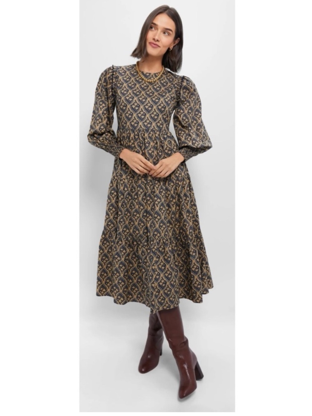 Tuckernuck Hyacinth House Floral Anja Midi Dress XL